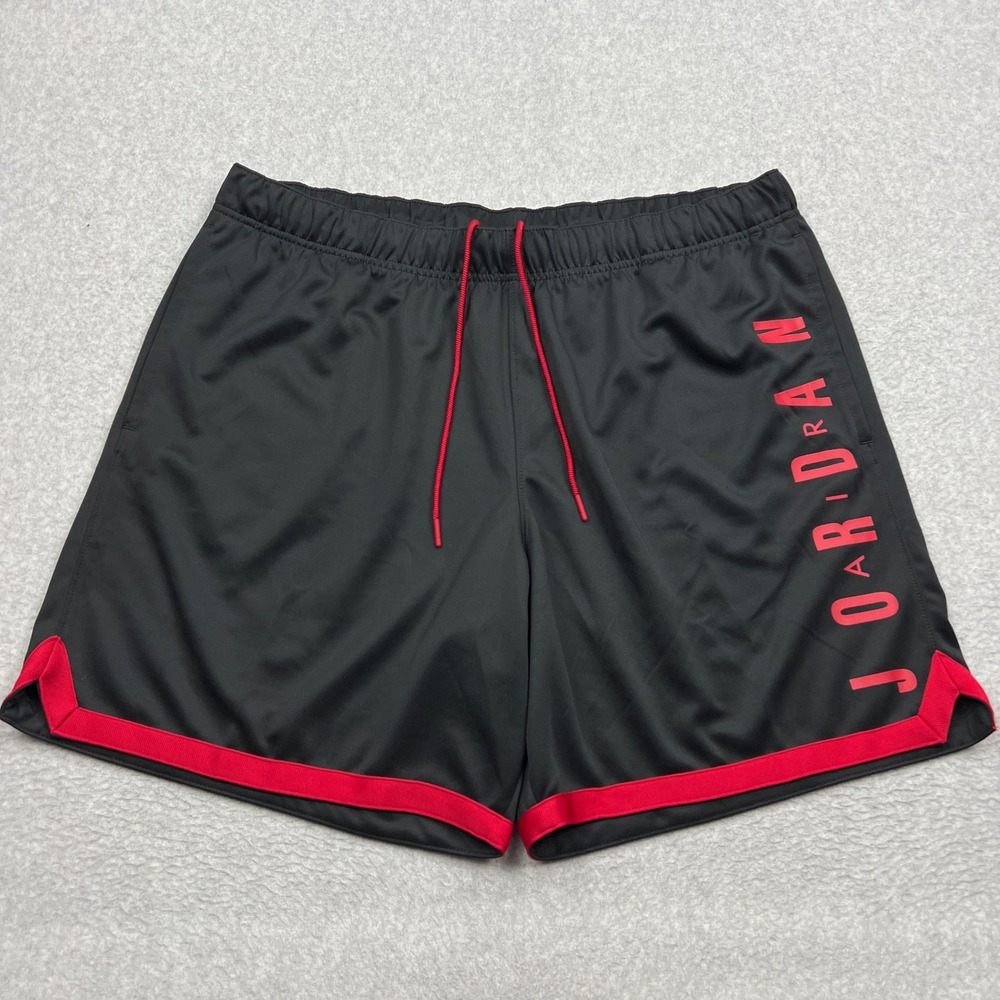 Nike Air Jordan Shorts Men's XXL Black Drawstring Jumpman 7" Basketball DQ5916